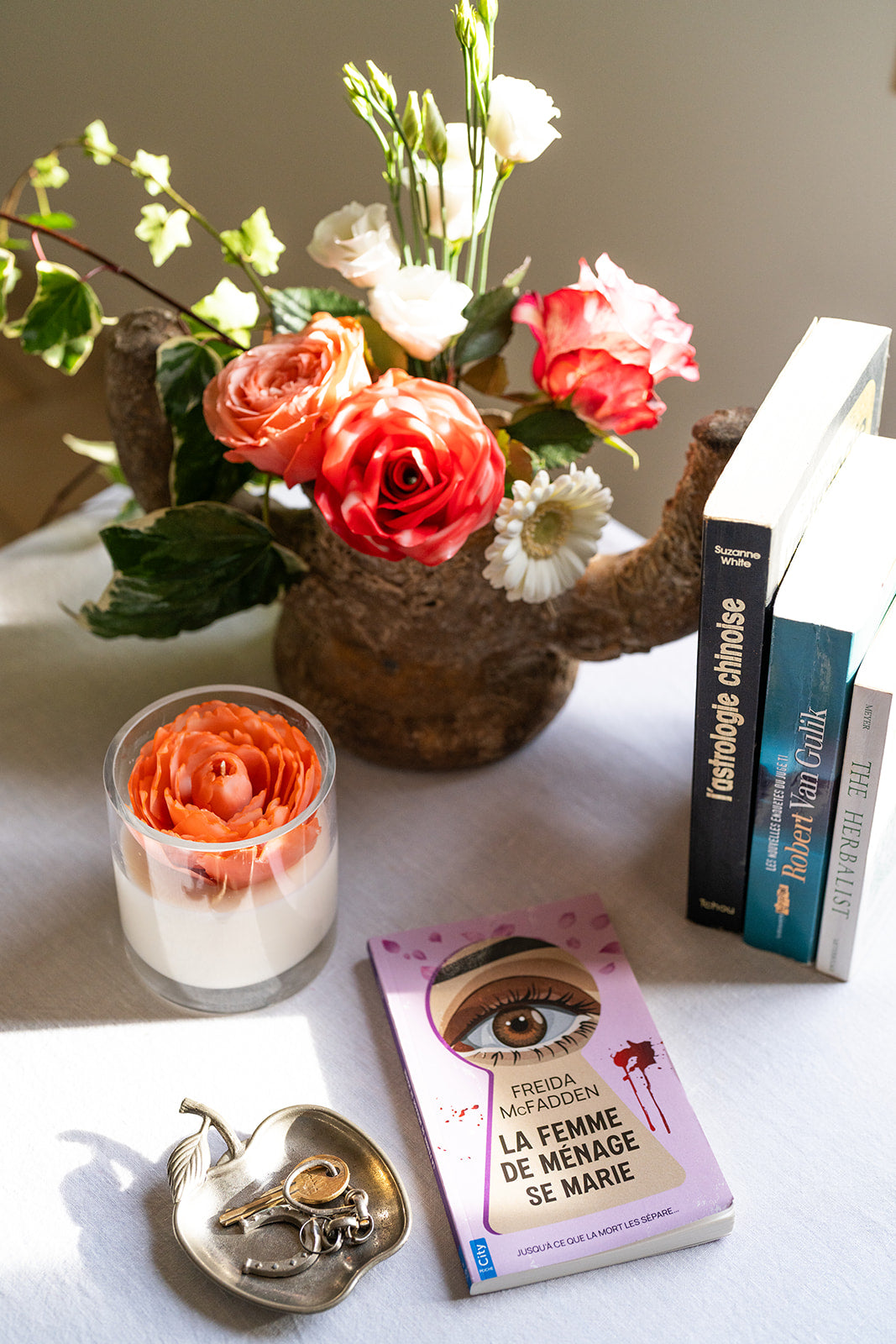 JOSEPHINE Bougie florale – Pivoine sculptée à la main - Parfum délicat