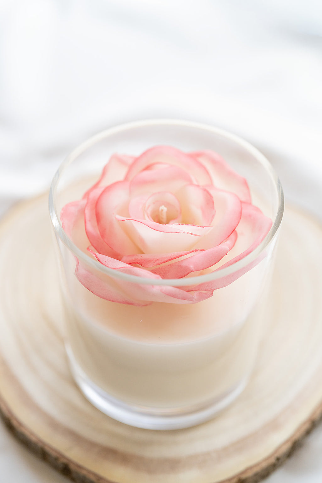 SCARLETT Bougie florale – Rose d'antan décorative -Parfum subtil