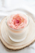 VICTORIA Bougie florale - Rose artisanale - Pièce unique